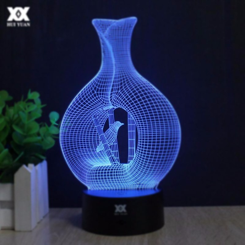 Vaso 3D Luz Noturna LED