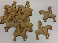 Puzzle di arte della parete File dxf uomo su cavallo