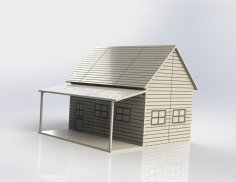 Little Western House in Holz DXF-Datei