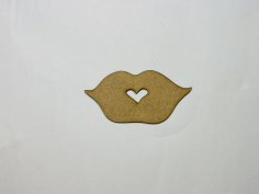 Laser Cut Lips Cutout Free Vector