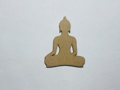 Laser Cut Wood Buddha Cutout For Crafts Free Vector