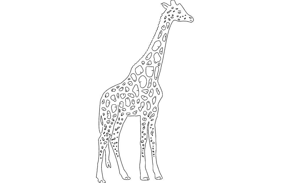 30 Жираф dxf файл