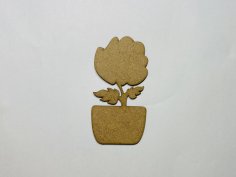 Laser Cut Wooden Flower Cutout Wood Flower Shape Free Vector