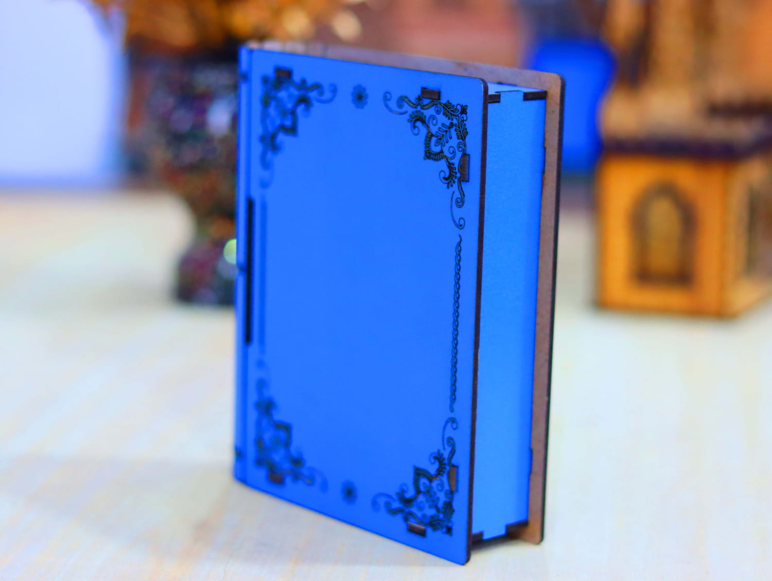 Laser Cut Decorative Book Box With Drawer Free Vector