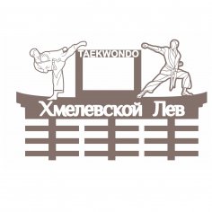 Lasergeschnittener Taekwondo-Medaillenhalter Kampfkunst-Medaillenanzeige
