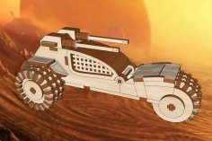 Laser Cut Dune II Raider Trike Wooden Toy Free Vector