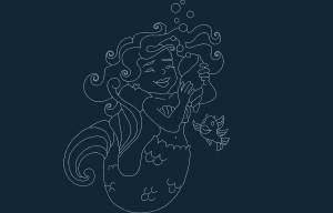 Mermaid dxf file