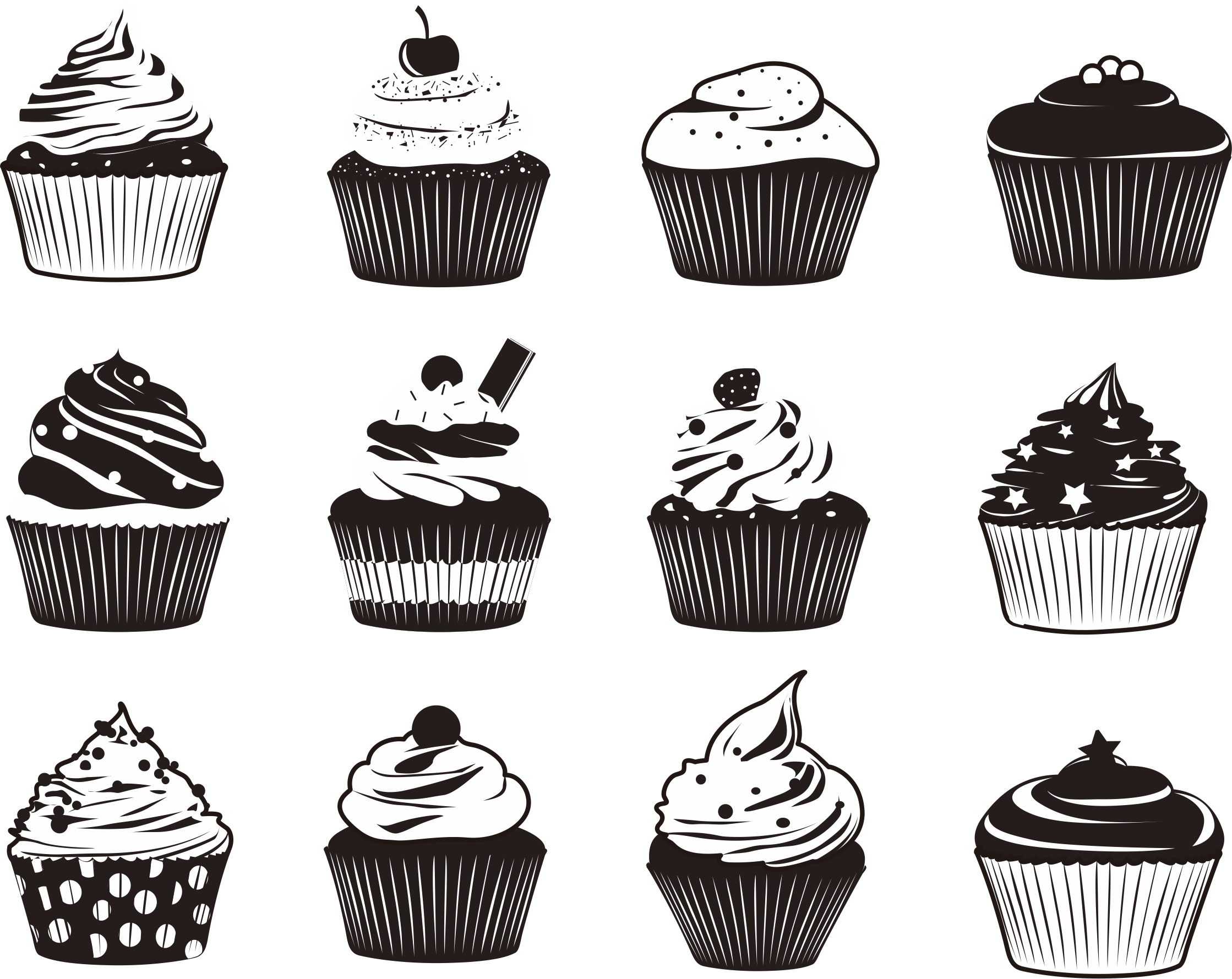 Download Cupcake Vector Set Free Vector cdr Download - 3axis.co