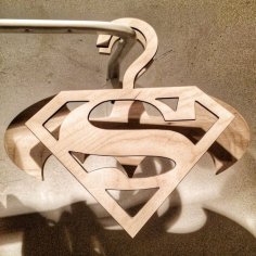 Laser Cut Superman Kids Clothes Hanger Free Vector
