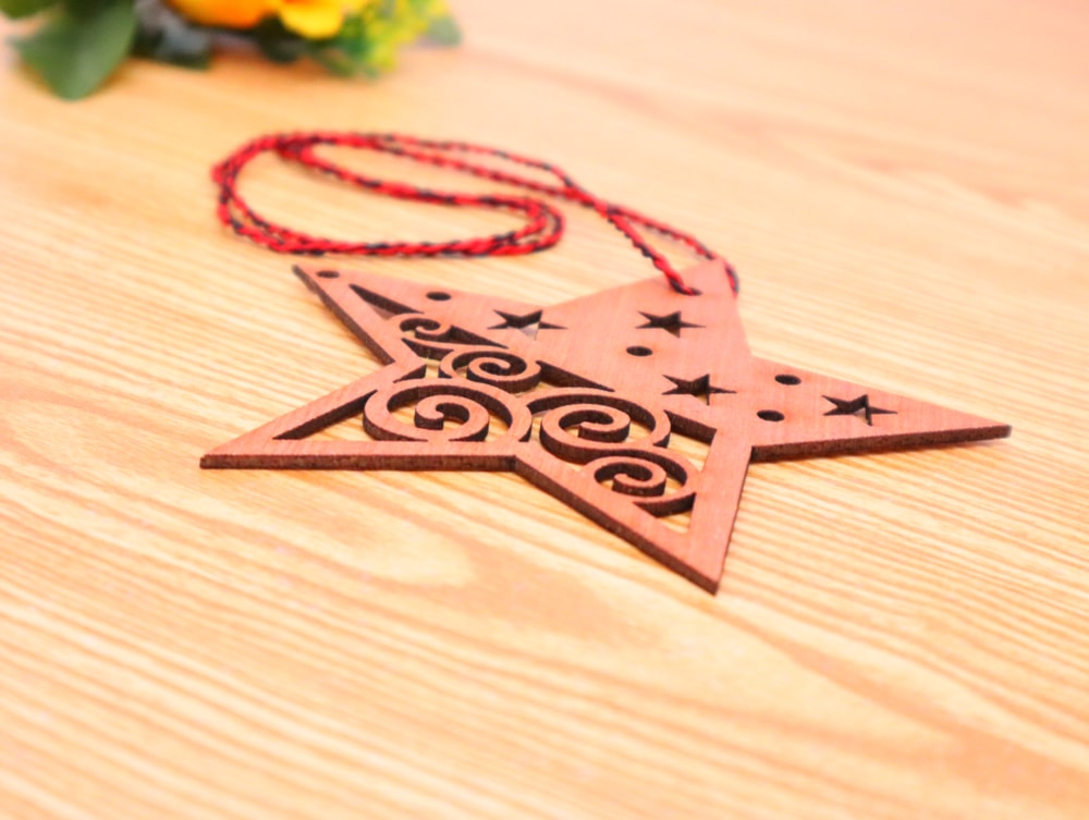 Laser Cut Hanging Star Decor Free Vector