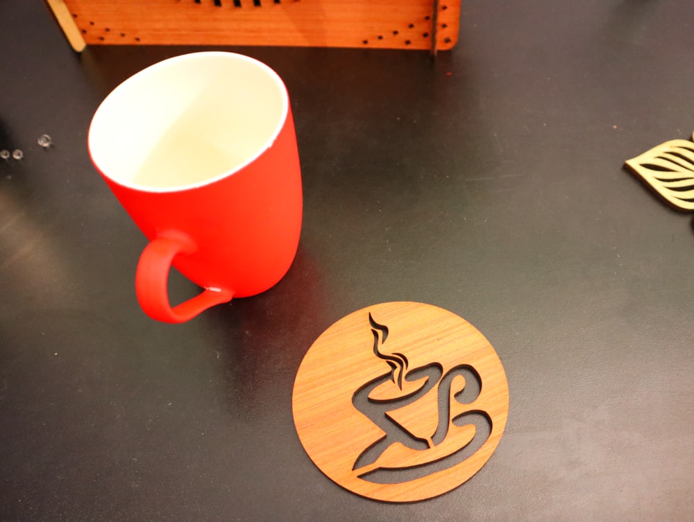 Laser Cut Round Tea Cup Coaster DXF File