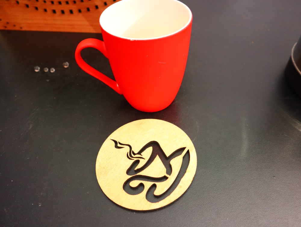 Laser Cut Round Tea Cup Coaster DXF File