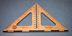Laser Cut Triangle Ruler Square 45/90 Degrees Free Vector