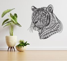 Лазерная резка тигра Настенный декор