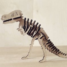 الليزر قطع خشبية ديناصور الهيكل العظمي اللغز