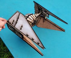 Laser Cut Tie Interceptor 3D Model DXF File