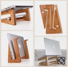 Laser Cut Multi-functional Laptop Stand Free Vector