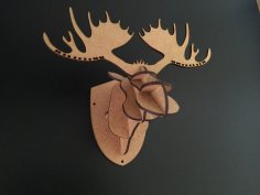 Laser Cut Moose Head 3D SVG File