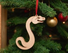 Laser Cut Snake Ornament Free Vector