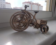 Laser Cut Toy Bicycle Free Vector