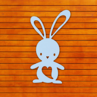 Laser Cut Bunny With Heart Cutout Free Vector