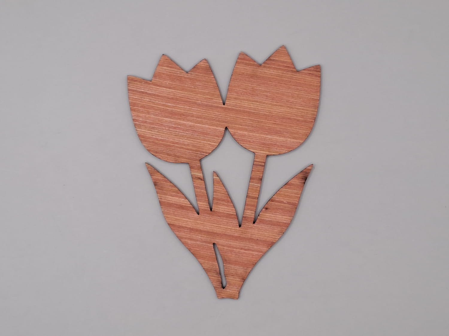Laser Cut Tulip Flower Shape Unfinished Wood Cutout Free Vector