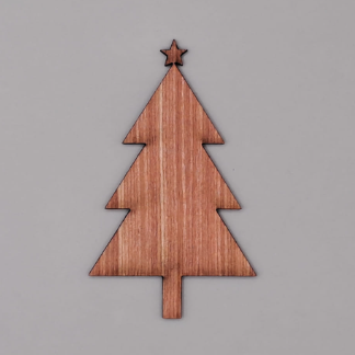 Laser Cut Unfinished Wood Christmas Tree Shape Free Vector