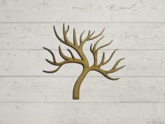 Laser Cut Fall Tree Wood Cutout Free Vector