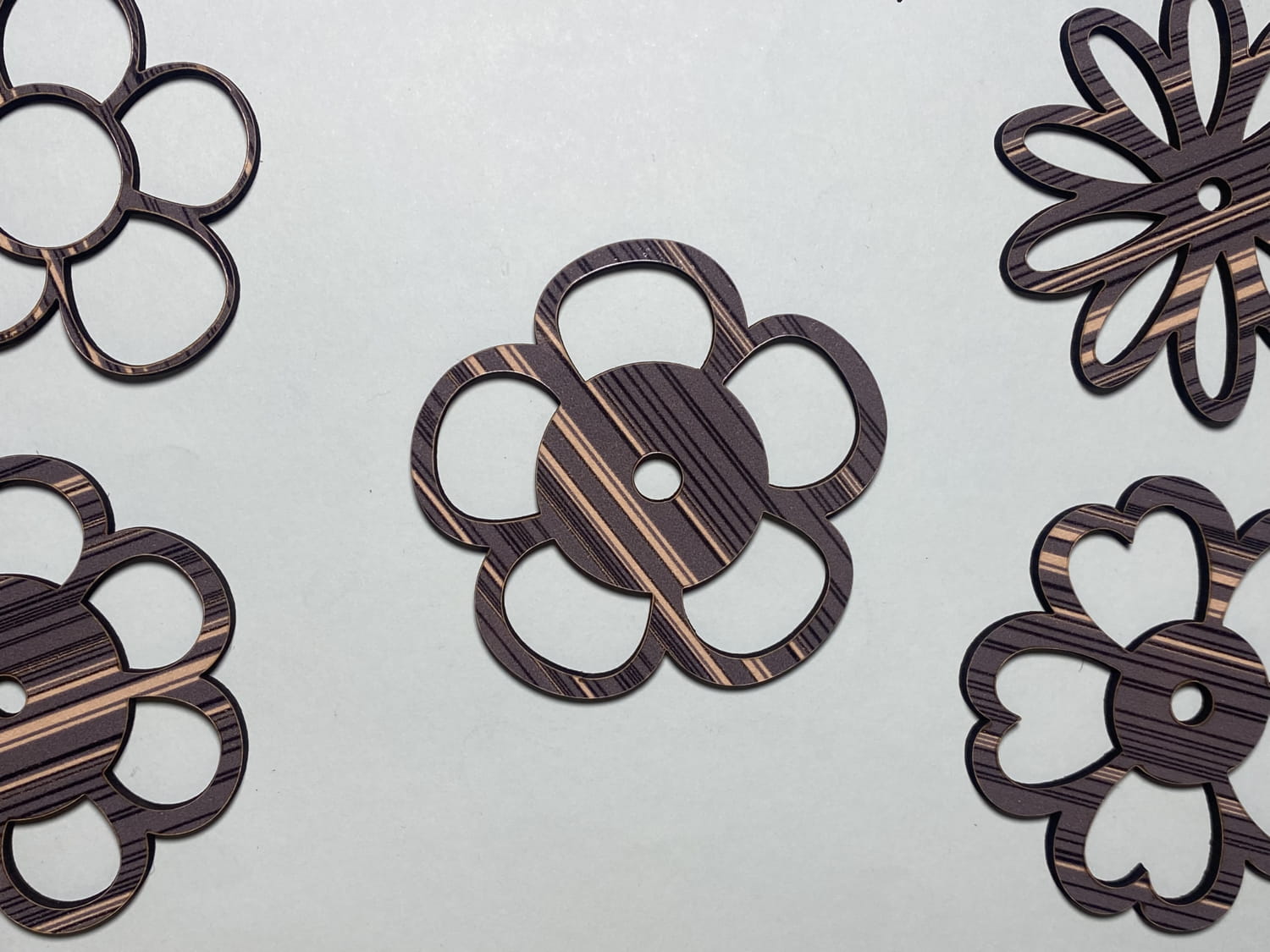 Laser Cut Flower Cutout Unfinished Wood Shape For Crafts Free Vector