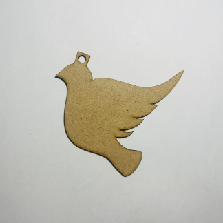 Laser Cut Wooden Dove Craft Shape Pigeon Hanging Christmas Ornament Free Vector