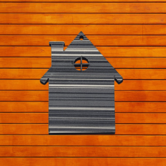 Laser Cut Unfinished Wood House Shape Free Vector
