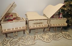 Caja de música de piano cortada con láser