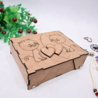 Laser Cut Wooden Gift Box 3mm Free Vector