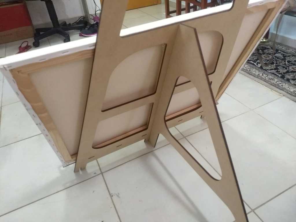 Laser Cut Easel Canvas Stand 6mm DXF File