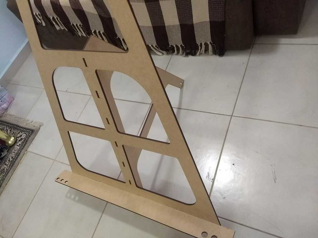 Laser Cut Easel Canvas Stand 6mm DXF File Free Download - 3axis.co