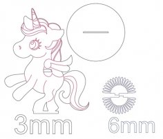 Laser Cut Unicorn Napkin Holder DXF File