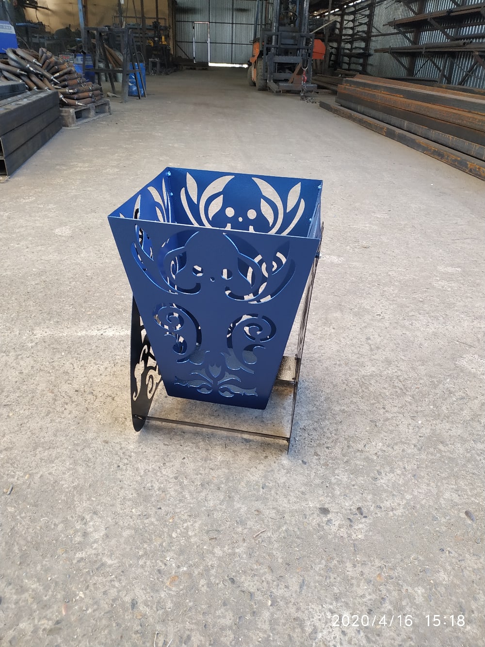 Garbage Basket Waste Container Laser Cut Plasma Cut Plans DXF File