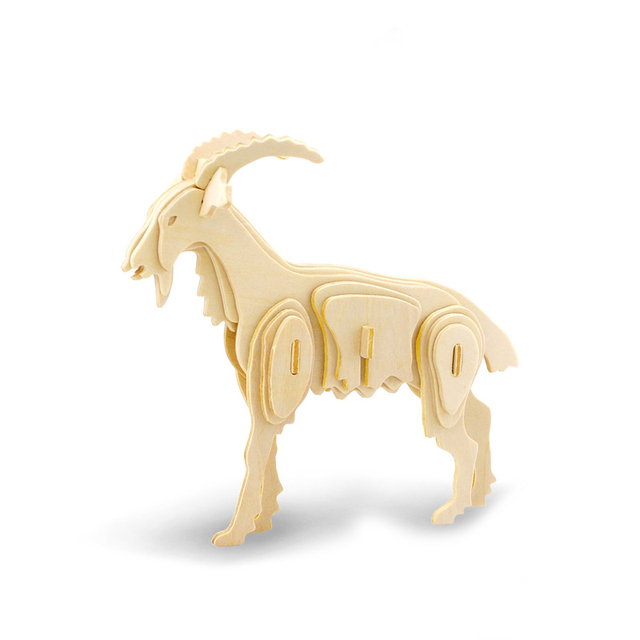 Laser Cut Sheep 3D Wooden Puzzle DWG File