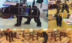 Niedźwiedź Regał Laserowo wycinany CNC Router 3D Puzzle