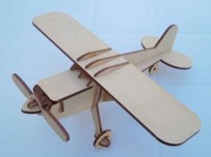 Laserowo wycinany drewniany samolot zabawkowy