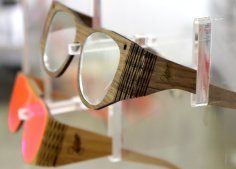 Laser Cut Wooden Glasses With Acrylic Lenses Free Vector