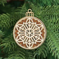 Laser Cut Christmas Tree Layered Bauble Free Vector