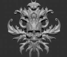 Ornament Skull Pendant 3D Printer Model