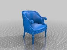 Classy Chair With Ram’s Head Arms 3D Printer Model