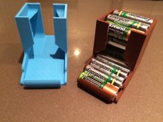 Compact Tabletop Battery Holder 3D Printer Model