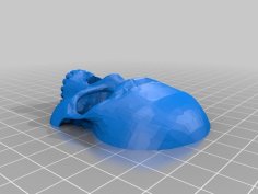 Skull (only Front) Decoration Including Miniature Version 3D Printer Model