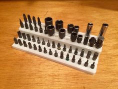 1/4″ Hex Bit Holder/Organizer 3D Printer Model