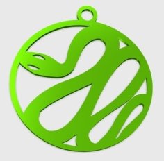 Snake Pendant 3D Printer Model