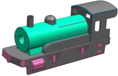 Spur 0 Lokomotive 3D Printer Model