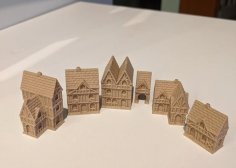 Wee Burgh Medieval Town Or City (timber Set01) 3D Printer Model